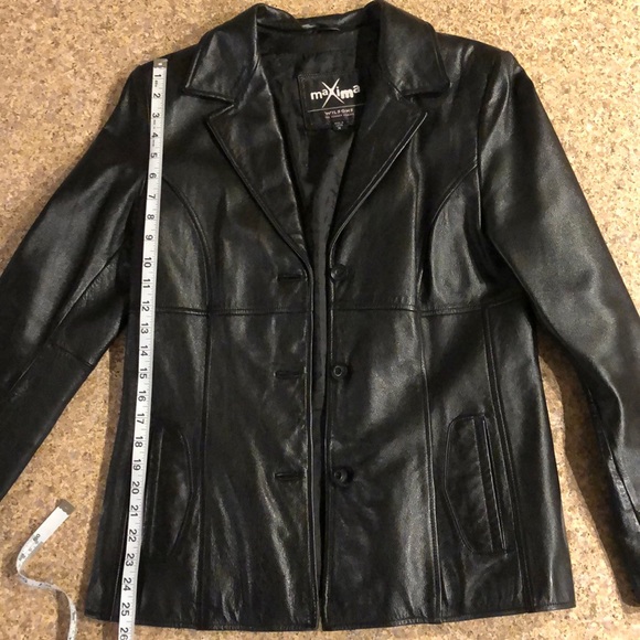 Wilsons Maxima Leather Jacket Black Size Medium - Picture 5 of 17